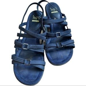 Impo stretch size 7m navy sandals dress or casual
